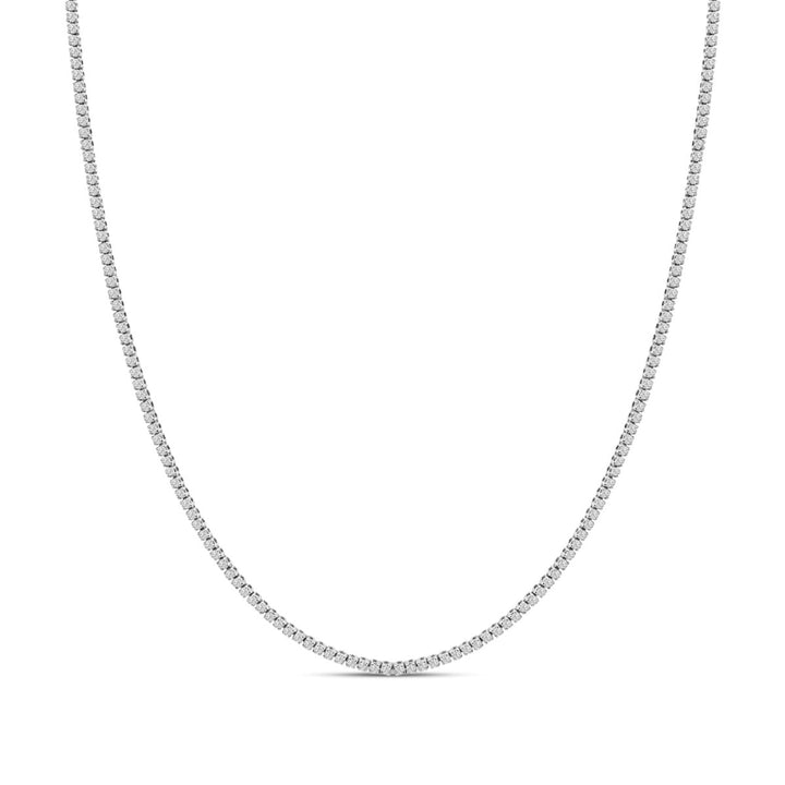 14K White Gold 3.0 Cttw Diamond Tennis Necklace