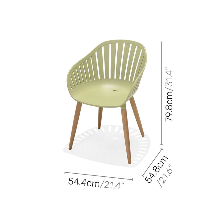 Nassau 7 Piece Rectangular Dining Set – Sage Green Social Plastic®