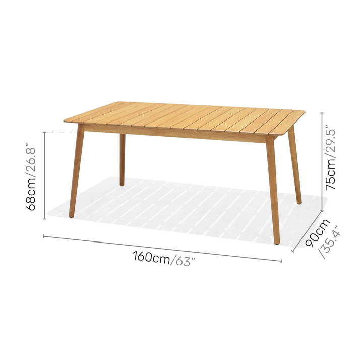 Nassau Rectangular Hardwood Table
