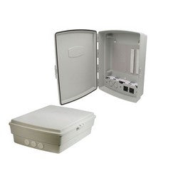 IN STOCK! L-com NBP141004-100 Weatherproof Enclosure, 14x10x4in, 120VAC w/ Hook &amp; Loop Mounting, NB Series