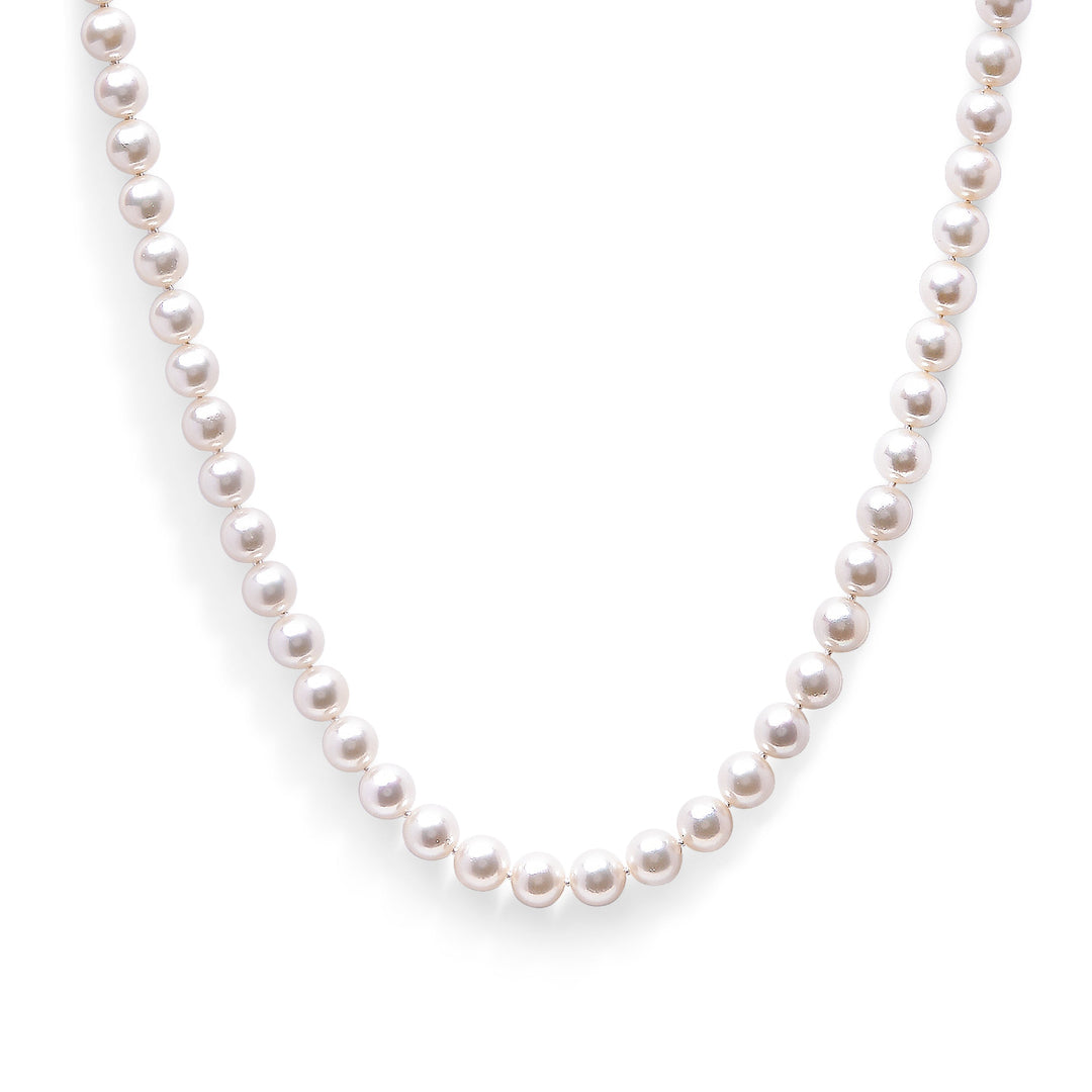 14K Yellow Gold 8.0x8.5mm Akoya Pearl Strand Necklace