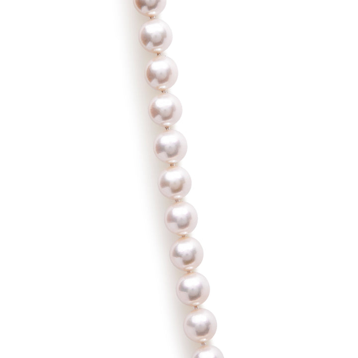14K Yellow Gold 8.0x8.5mm Akoya Pearl Strand Necklace