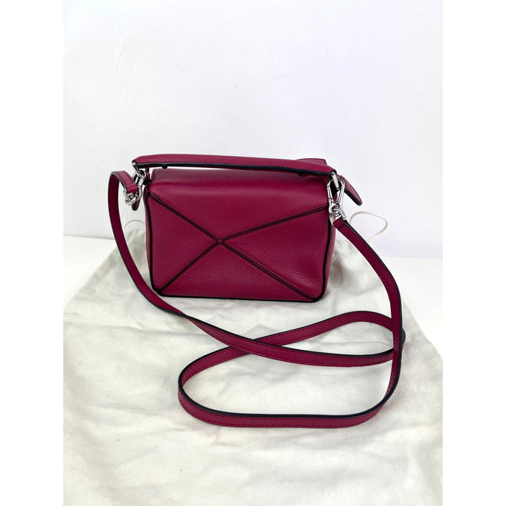 Loewe Mini Puzzle crimson calfskin crossbody bag – STORE 7994