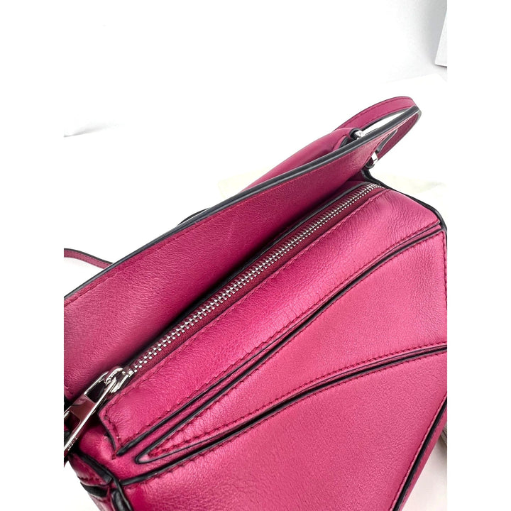 Loewe Mini Puzzle crimson calfskin crossbody bag – STORE 7994