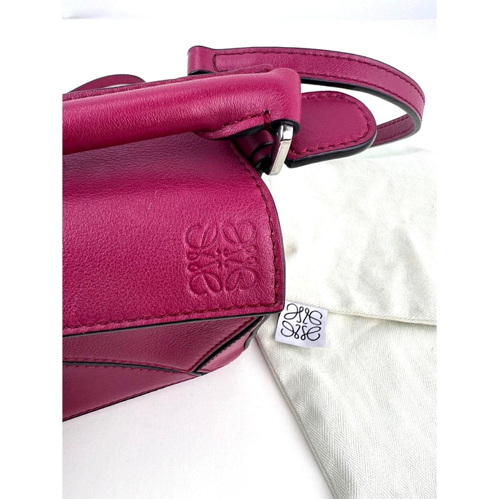 Loewe Mini Puzzle crimson calfskin crossbody bag – STORE 7994