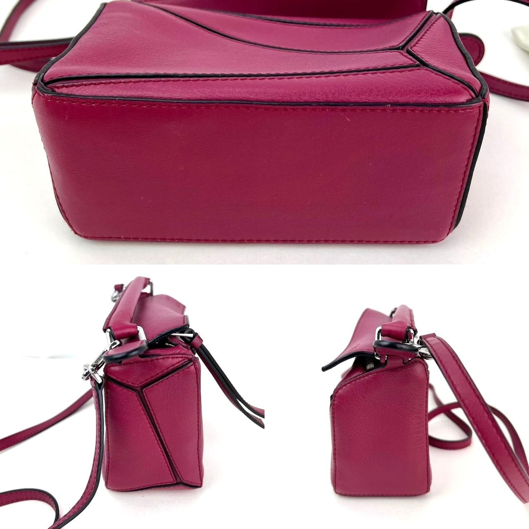 Loewe Mini Puzzle crimson calfskin crossbody bag – STORE 7994