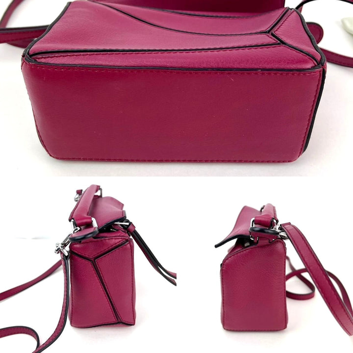Loewe Mini Puzzle crimson calfskin crossbody bag – STORE 7994