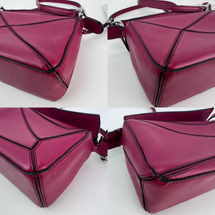 Loewe Mini Puzzle crimson calfskin crossbody bag – STORE 7994