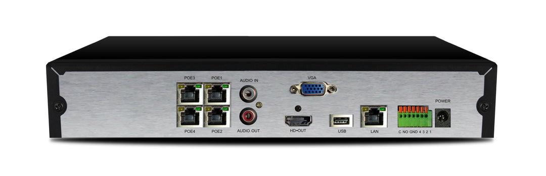Silarius Pro Series SIL-NVR4CHPOE6 9CH total, 4-Channels 4K POE NVR Gigabit, NVR, 6TB HDD