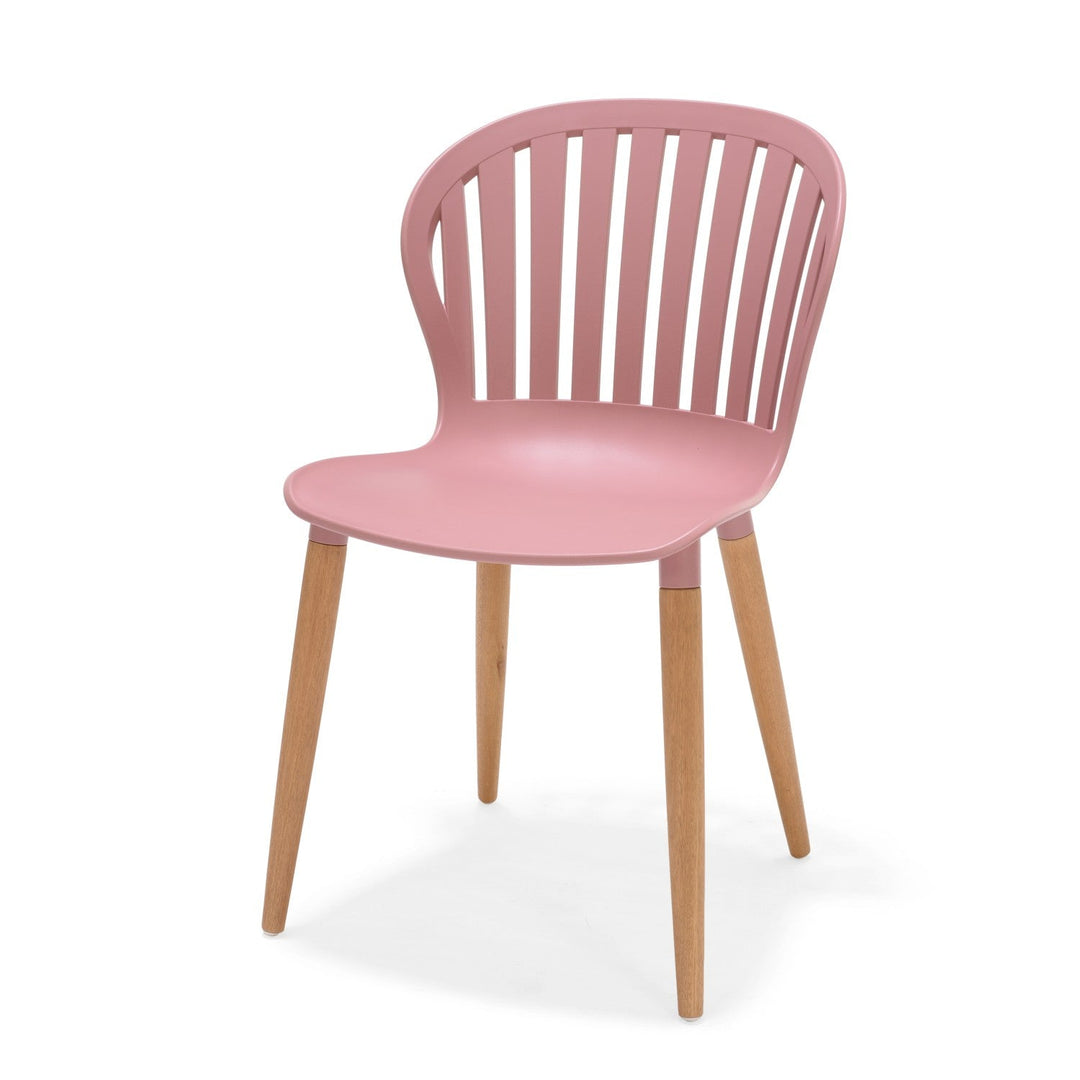 Nassau Side Chair in Peony Pink Social Plastic®- 2pc