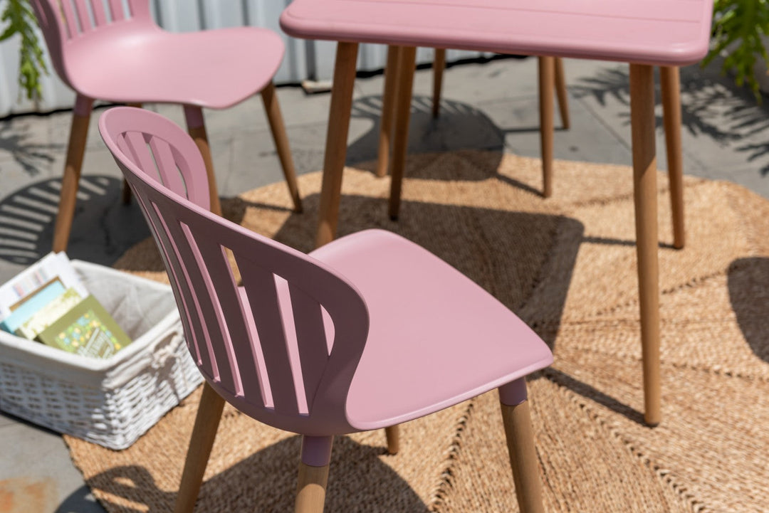 Nassau Side Chair in Peony Pink Social Plastic®- 2pc