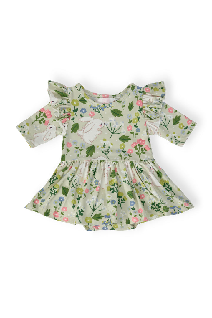 No Bunny Like You 3/4 Sleeve Flutter Twirl Bodysuit