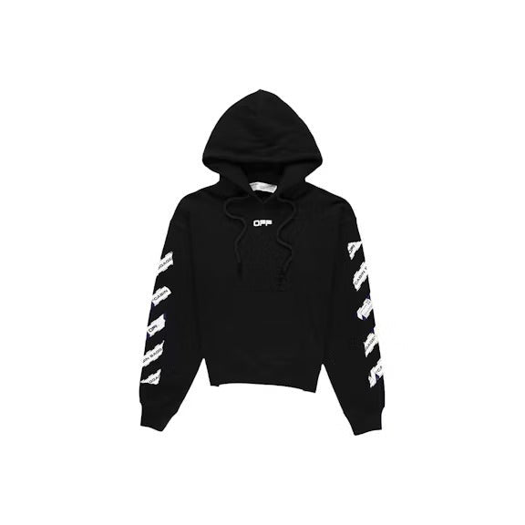 OFF-WHITE Airport Tape Arrows Diag Over Hoodie Black/Multicolor