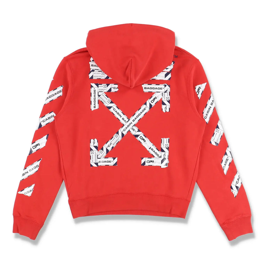OFF-WHITE Airport Tape Hoodie (Red)