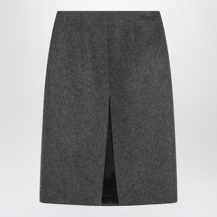 Prada Slate Grey Skirt In Wool Women