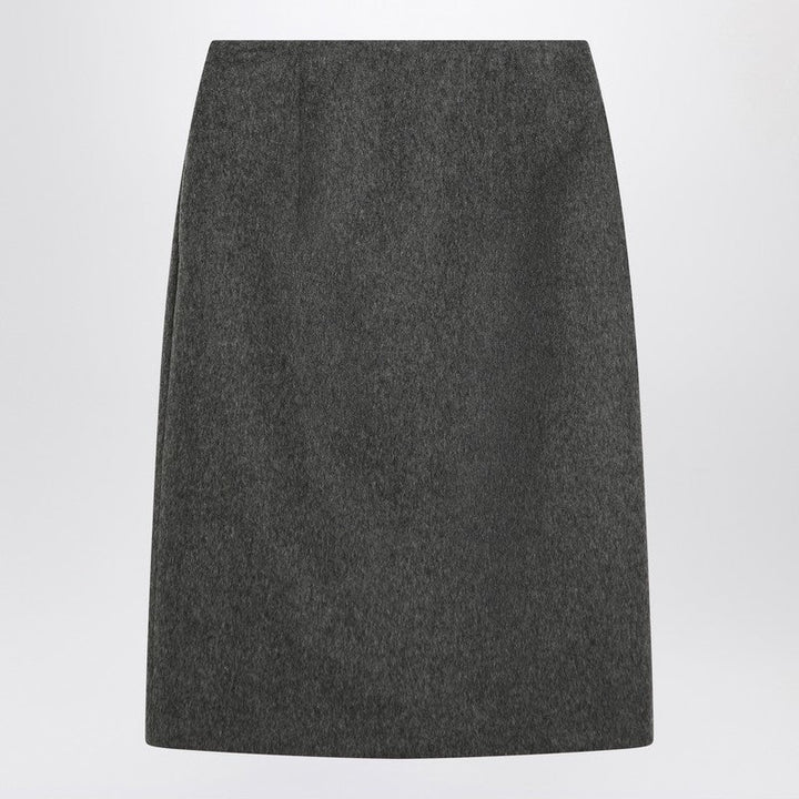 Prada Slate Grey Skirt In Wool Women