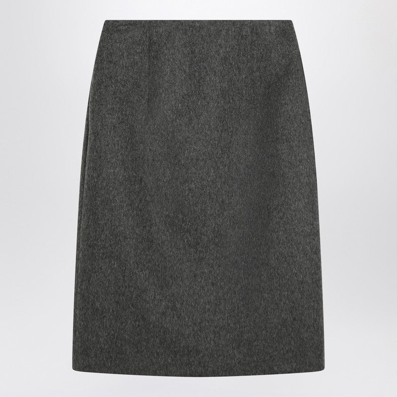 Prada Slate Grey Skirt In Wool Women
