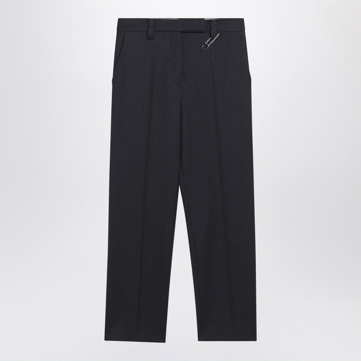 Prada Anthracite Grey Wool Trousers Women