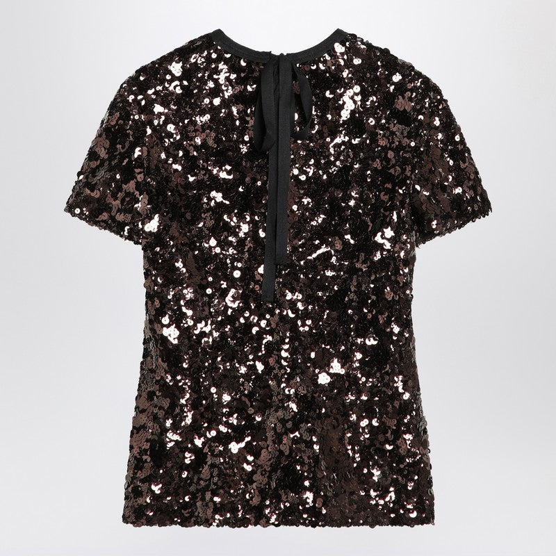 Prada Plum-Coloured Sequin Top Women