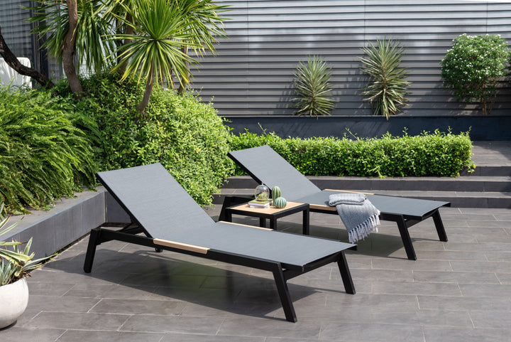 Panama Dark Duo Coffee Set &amp; Sun Loungers - 3pc