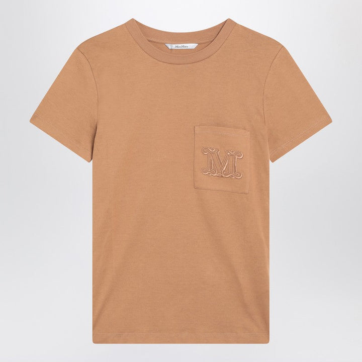 Max Mara Camel-Coloured T-Shirt In Cotton Women