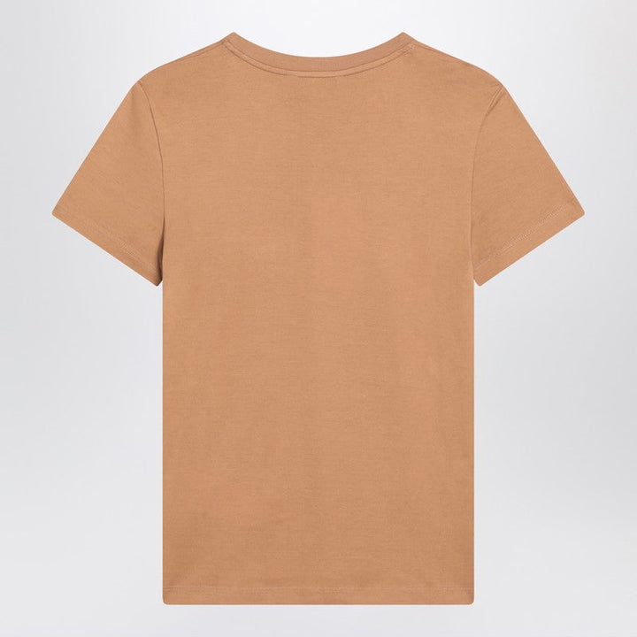 Max Mara Camel-Coloured T-Shirt In Cotton Women