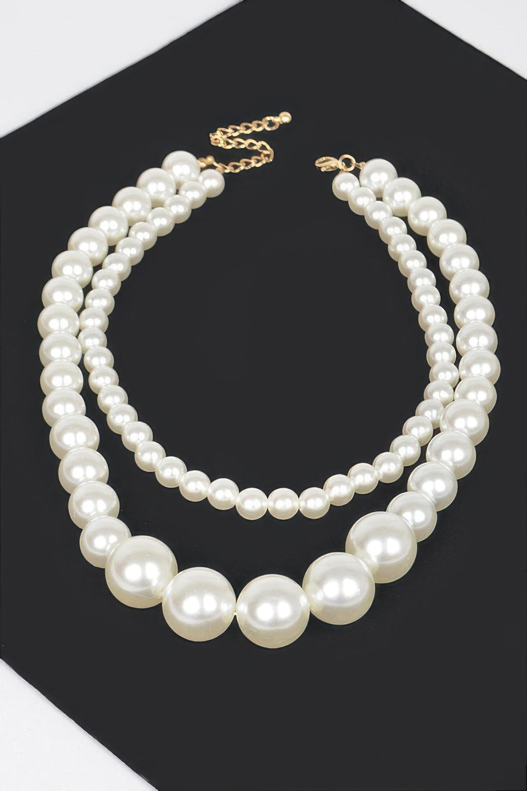 PARK AVENUE Double Layered Faux Pearl Necklace: BYMANYC ® New York