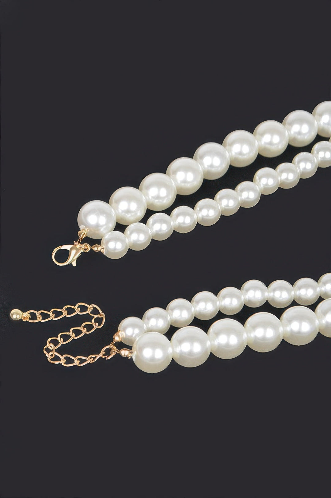 PARK AVENUE Double Layered Faux Pearl Necklace: BYMANYC ® New York
