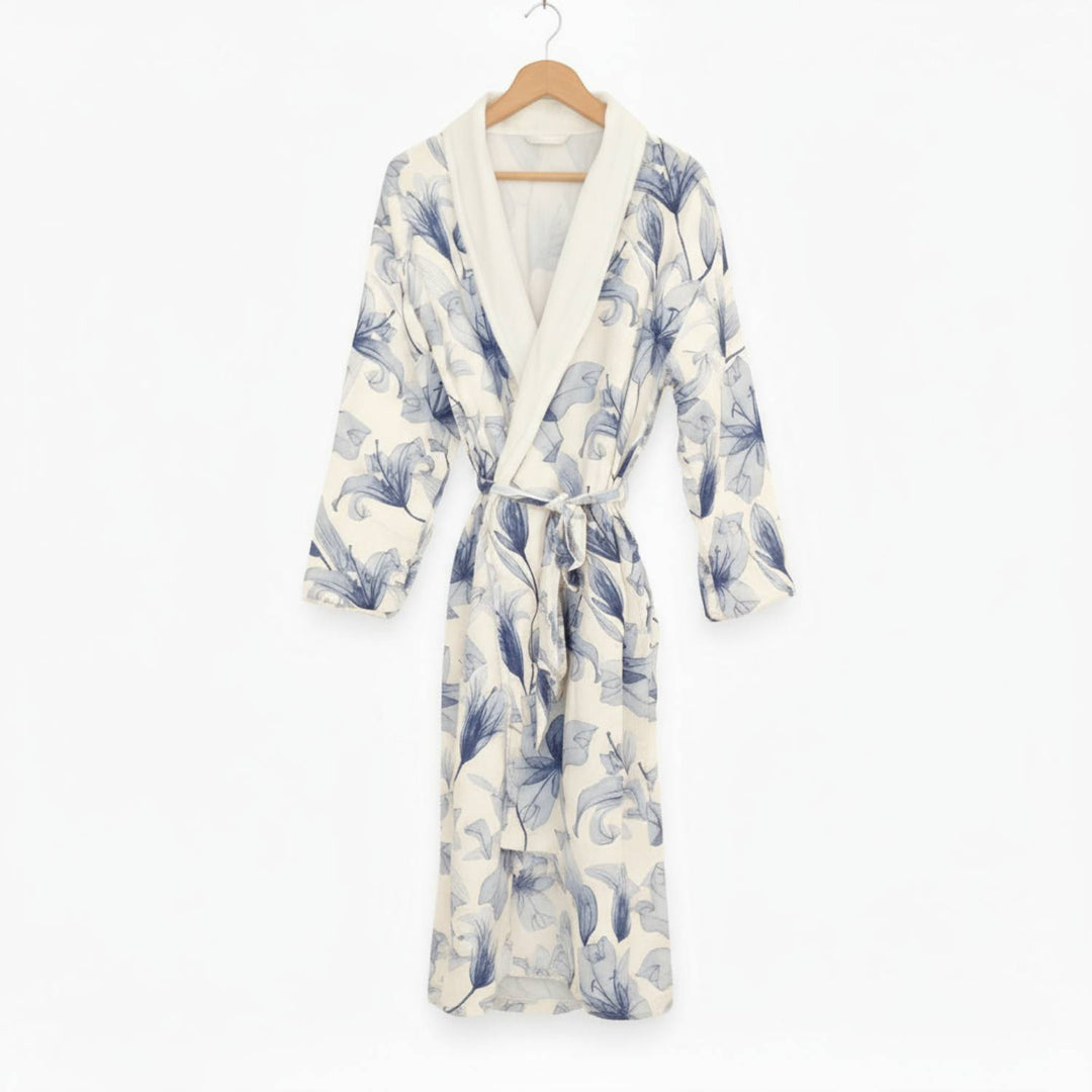 Soluna – Double-Side Muslin/Terry Shawl Robe