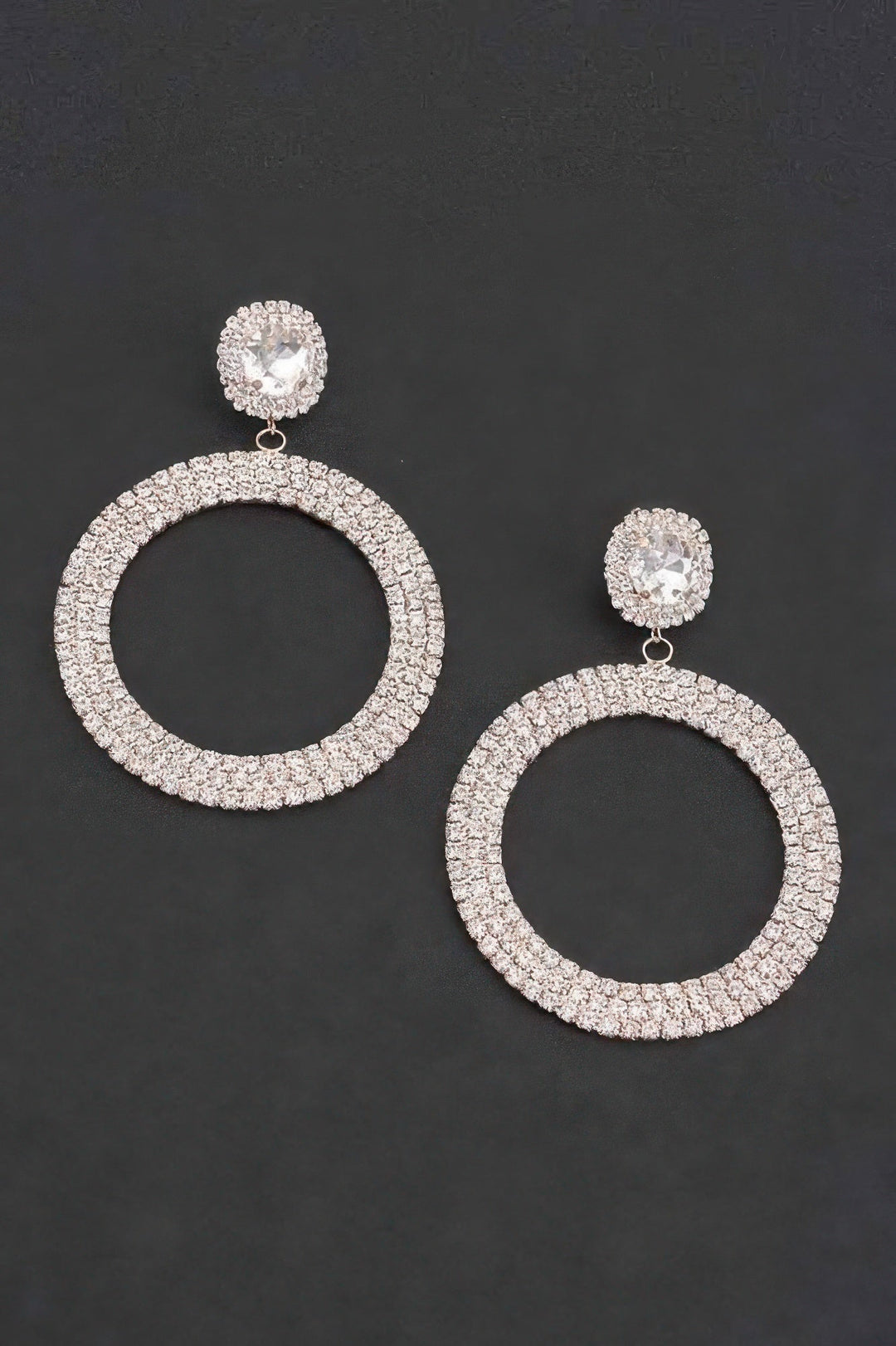 PLAZA Luxury Rhinestone Circular Drop Earrings: BYMANYC ® New York