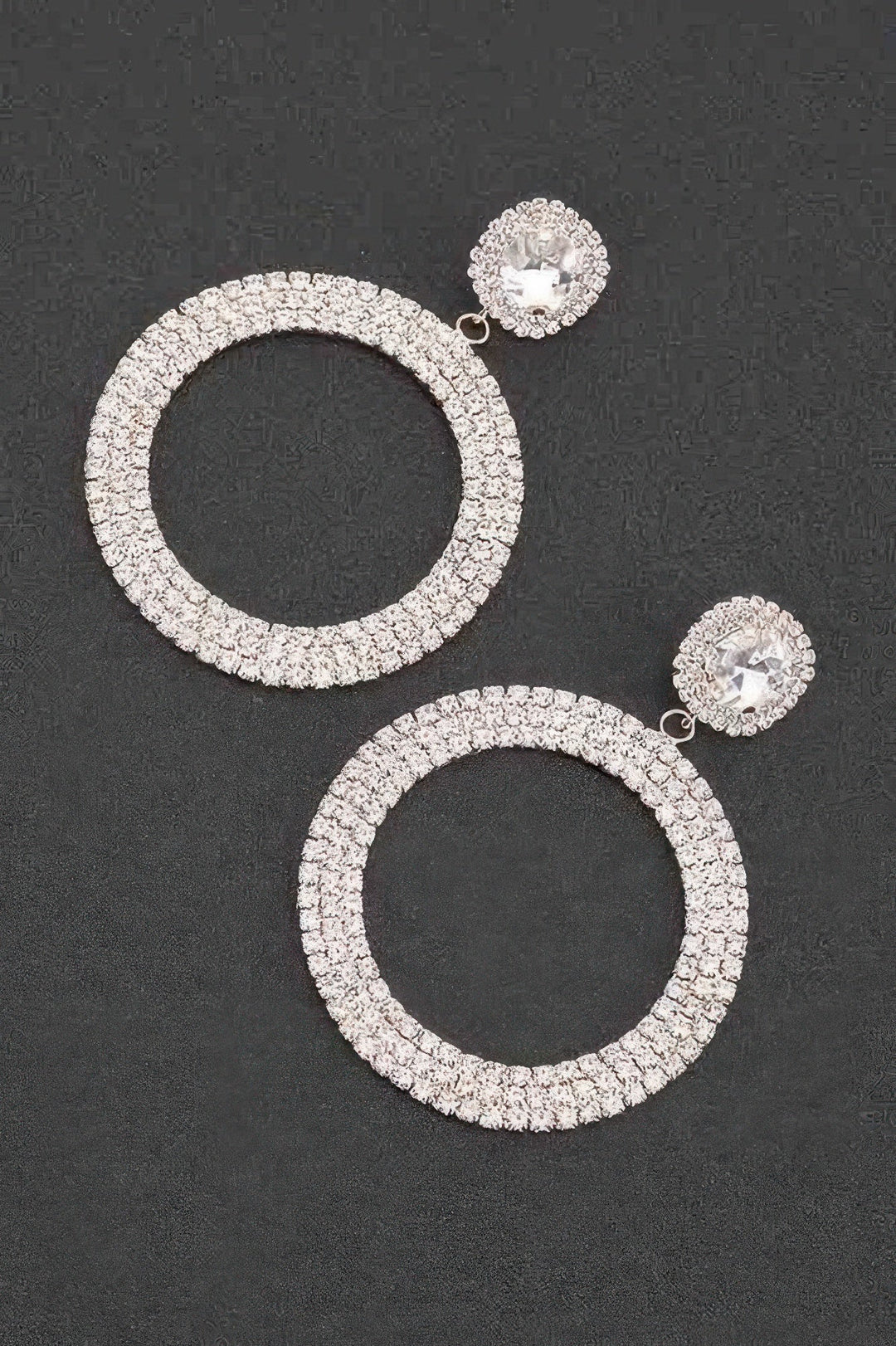 PLAZA Luxury Rhinestone Circular Drop Earrings: BYMANYC ® New York