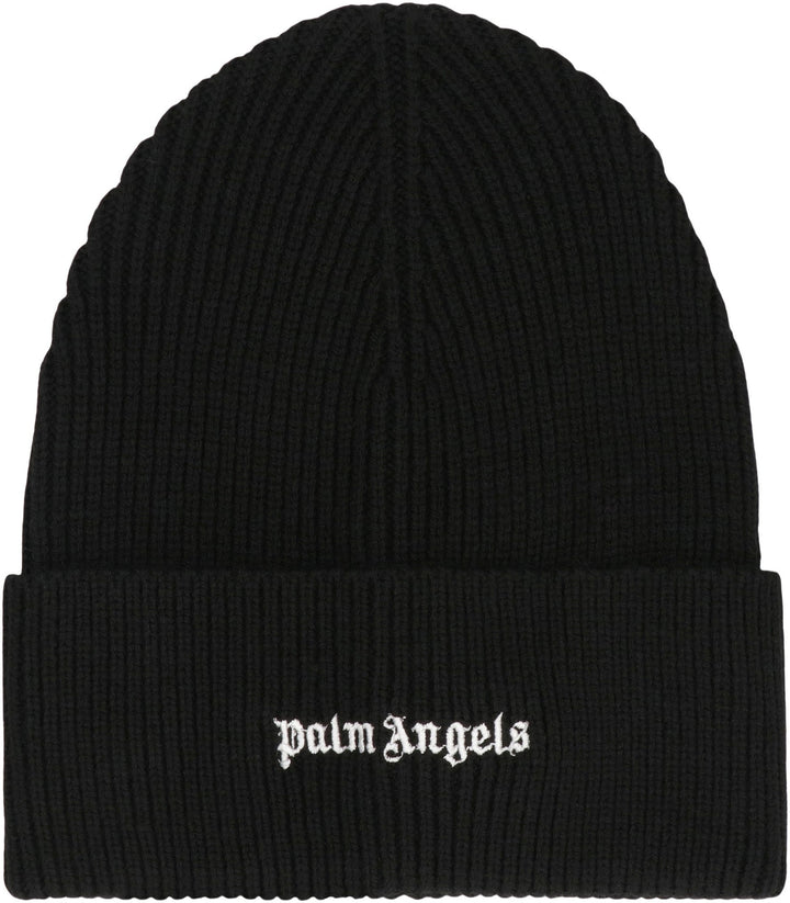 PALM ANGELS Knit Cap with Logo - Men&