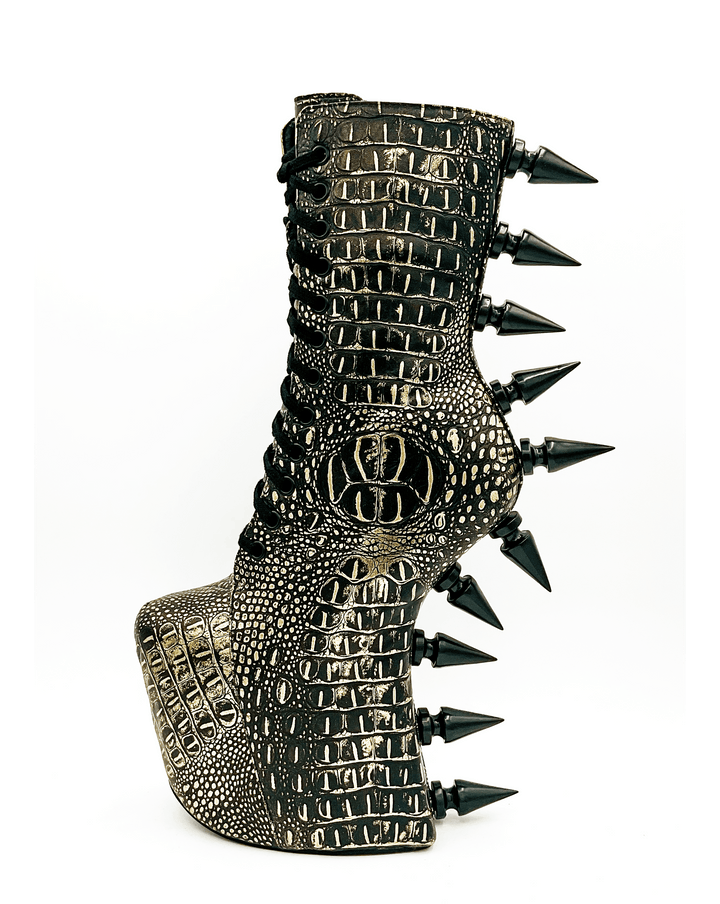 Prehistoric Gold Platform Boot