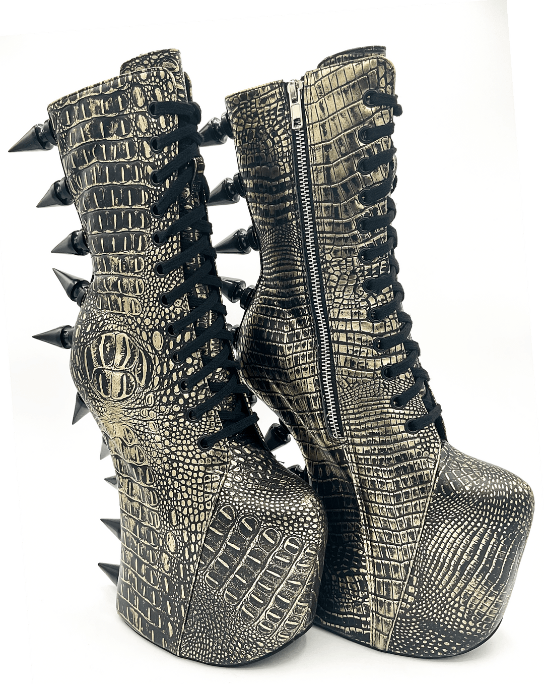 Prehistoric Gold Platform Boot