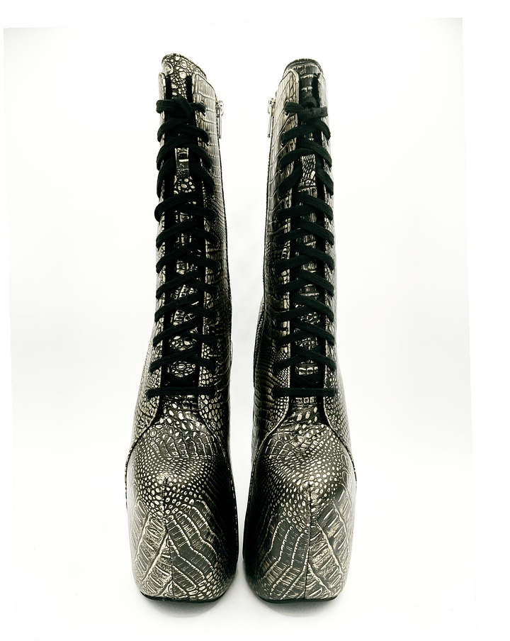 Prehistoric Gold Platform Boot