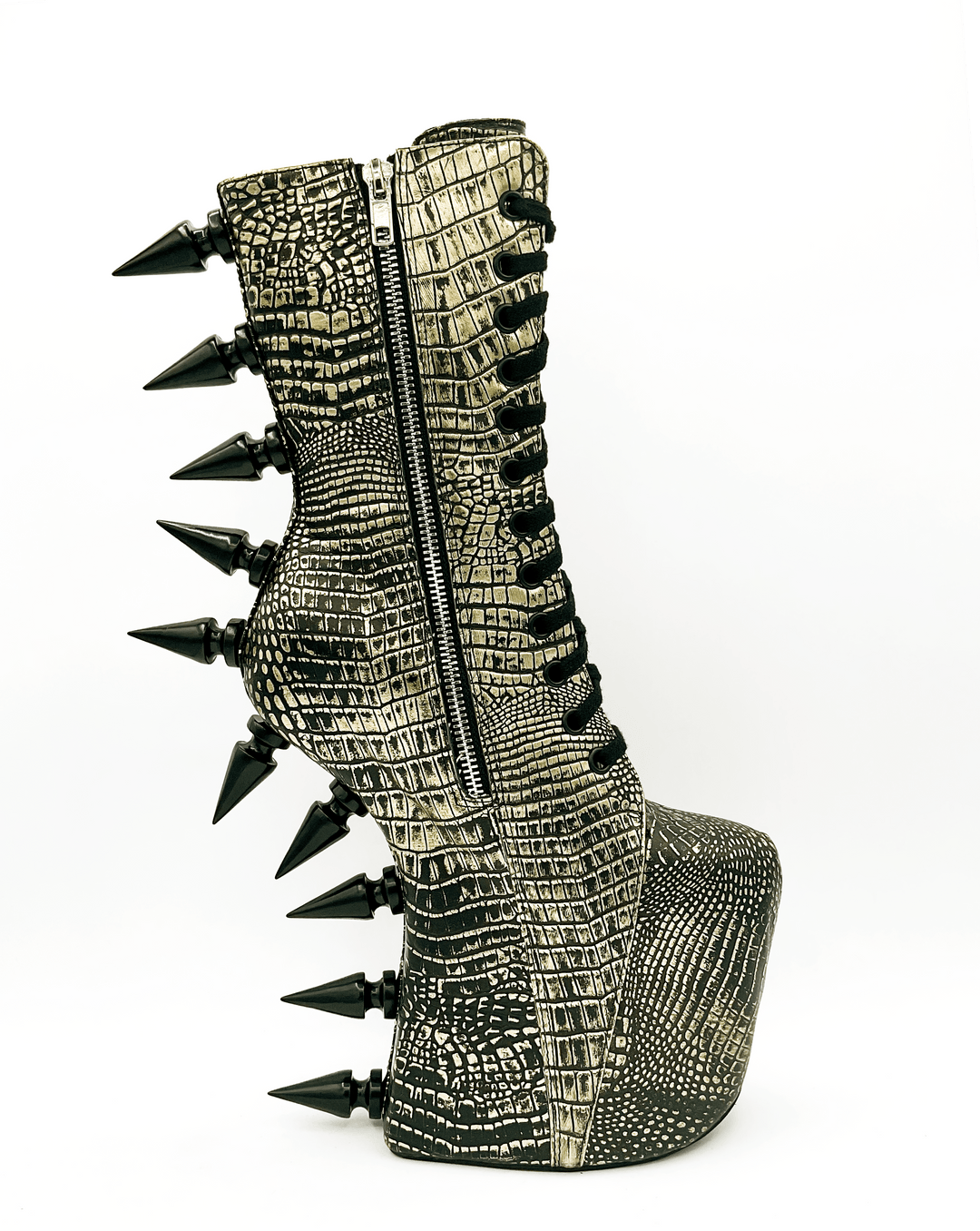 Prehistoric Gold Platform Boot