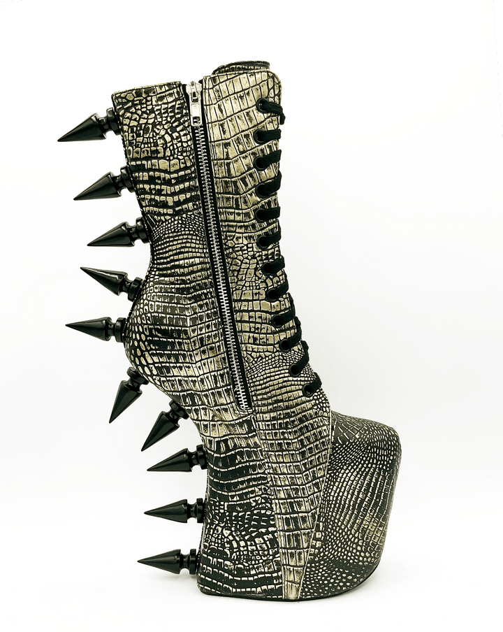 Prehistoric Gold Platform Boot