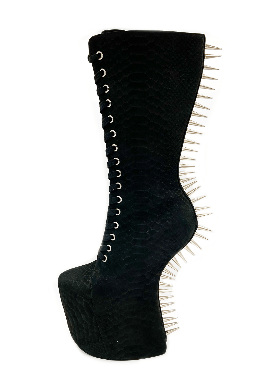 Prehistoric Matte Snake Platform boots