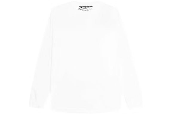 Palm Angels Doubled Logo Longsleeve T-Shirt White/Black/Fuschsia