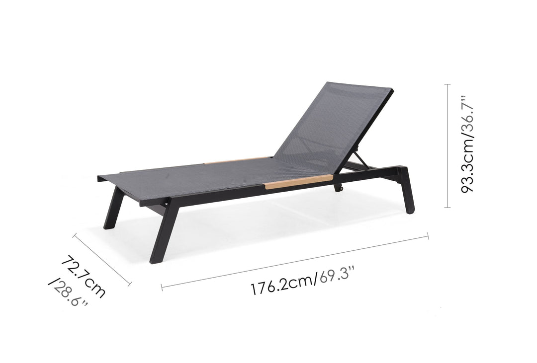 Panama Dark Duo Coffee Set &amp; Sun Loungers - 3pc