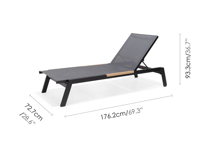 Panama Dark Duo Coffee Set &amp; Sun Loungers - 3pc