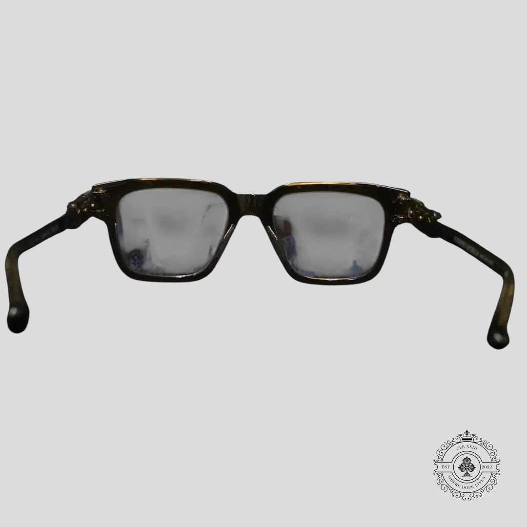 Chrome Hearts Bulge Glasses in Olive/Silver