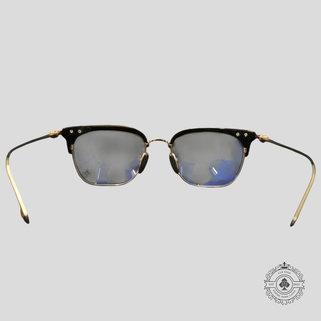 Chrome Hearts Sluntradiction Glasses in Black/Gold