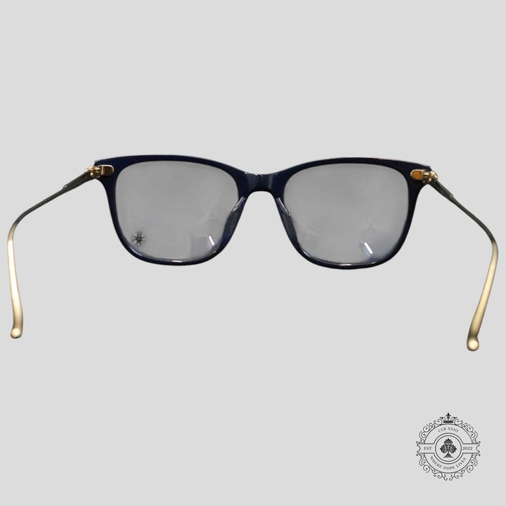 Chrome Hearts JeJe Spot Glasses in Blue/Gold