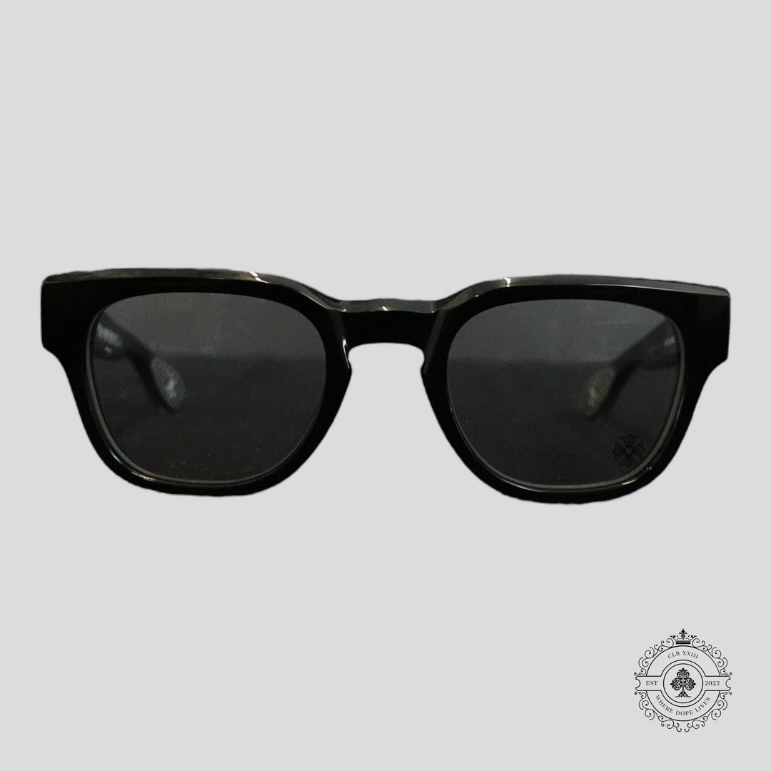Chrome Hearts Diamond Embellished Cuntvoluted Glasses in Black/Silver