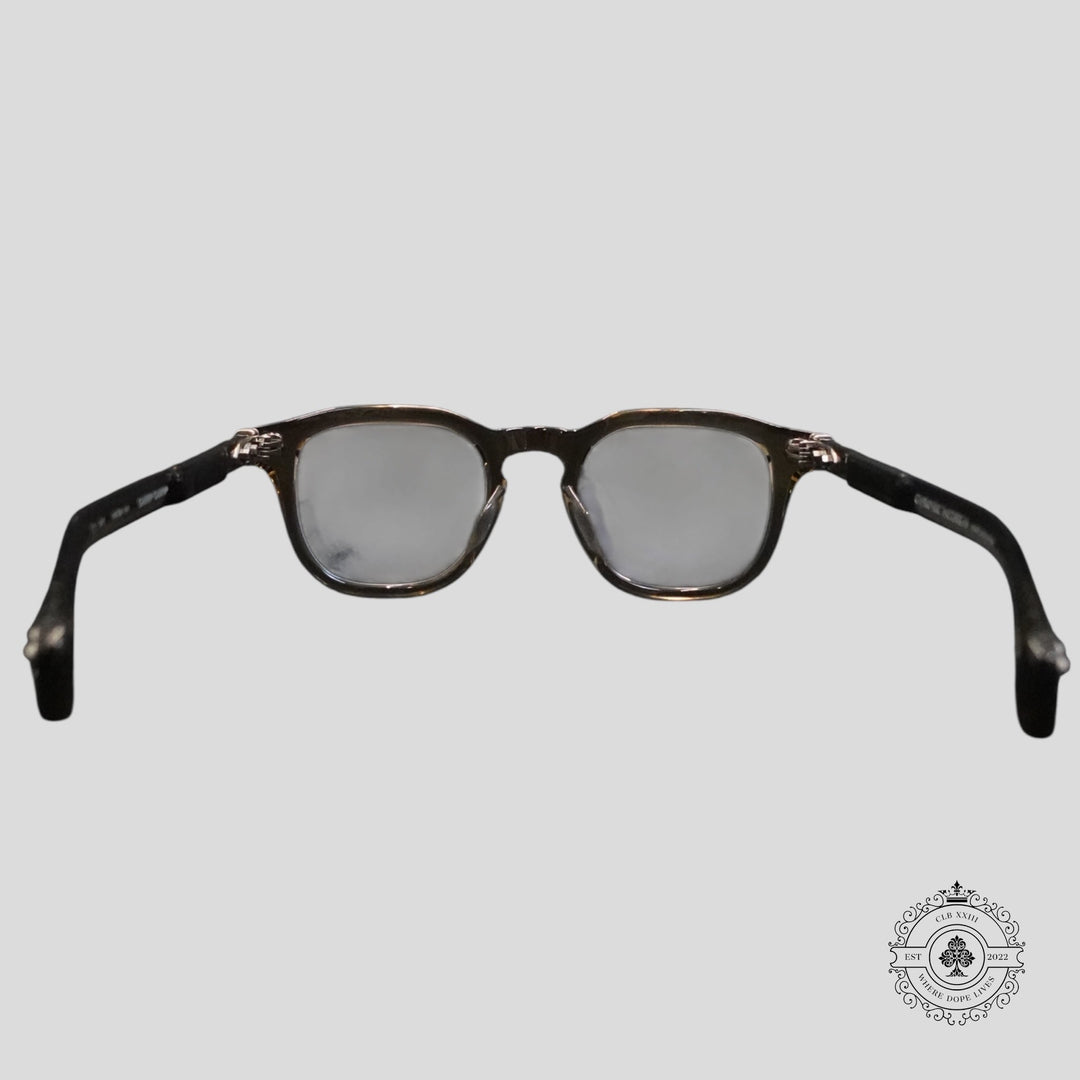 Chrome Hearts Chirp Chirp Glasses in Olive/Silver