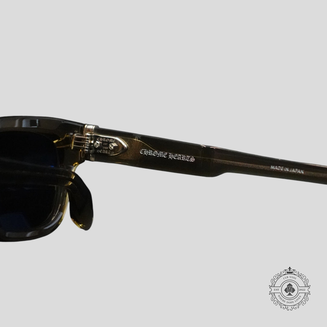 Chrome Hearts Dick Fitzener Glasses in Olive/Silver