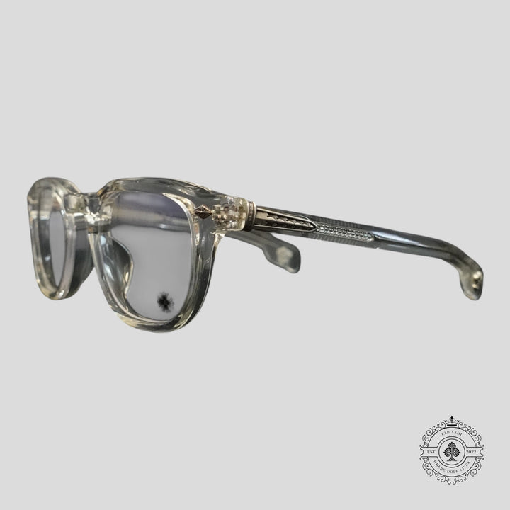 Chrome Hearts Chirp Chirp Glasses in Clear/Silver