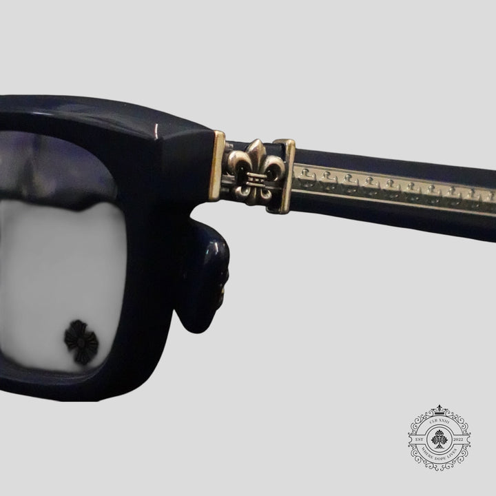 Chrome Hearts See You In Tea Sunglasses in Blue/Silver
