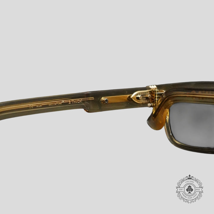 Chrome Hearts 2 Thick Sunglasses in Clear/Gold